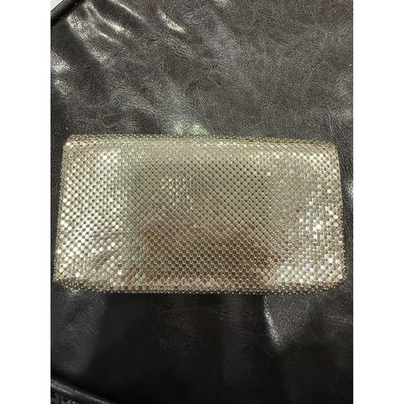 Whiting Davis Art Deco Mesh Evening Clutch Bag Sparkle Rhinestone Closure